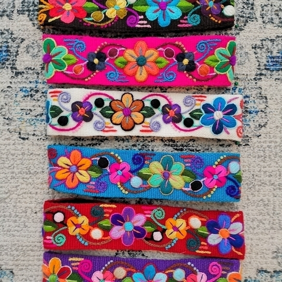 Peruvian handmade headbands Boho/Summer Floral Style - Picture 2 of 13